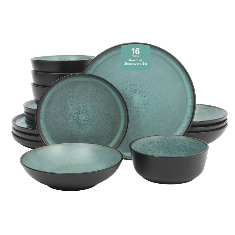 Gibson Elite Tribeca Loft 16-Piece Dinnerware Set - Modern Rustic Tableware for 4, Dishwasher & Microwave Safe