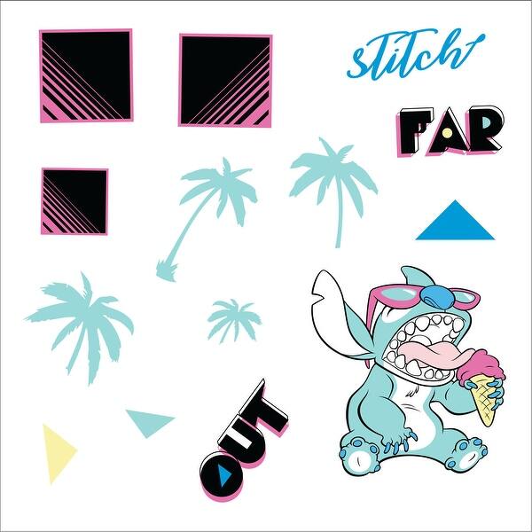 slide 2 of 3, Blue & Aqua & Yellow Disney Stitch Far Out Wall Decals by RoomMates