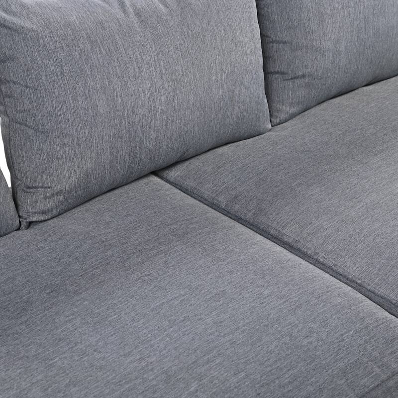 129.14" Corduroy Modular Sectional Sofa with Ottoman