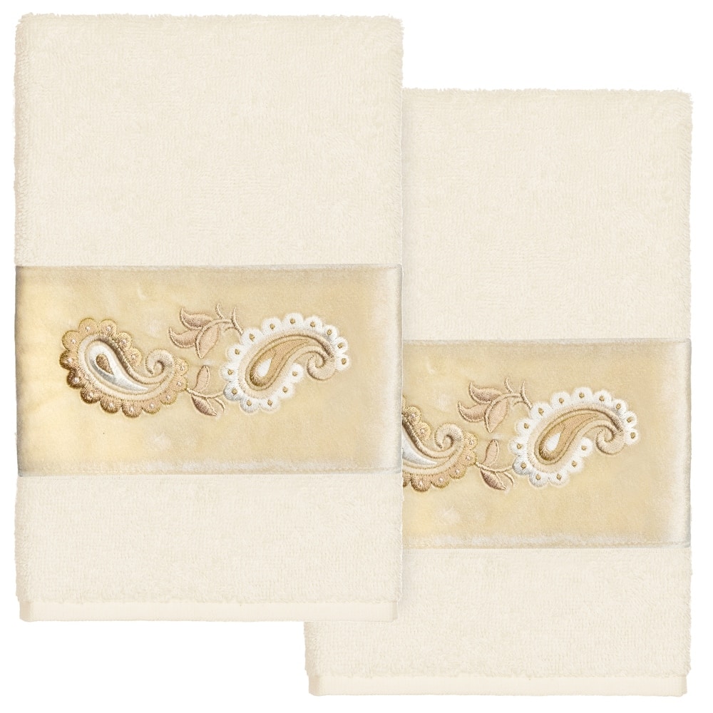 Authentic Hotel and Spa Turkish Cotton Mackenzie 2PC Hand Towel Set