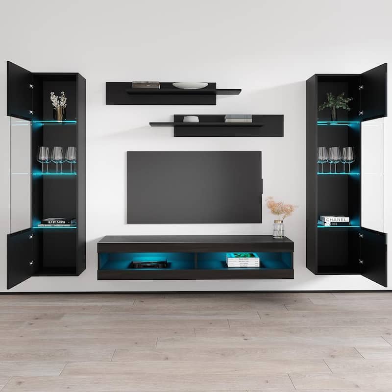 Fly AB3 34TV Wall Mounted Floating Modern Entertainment Center