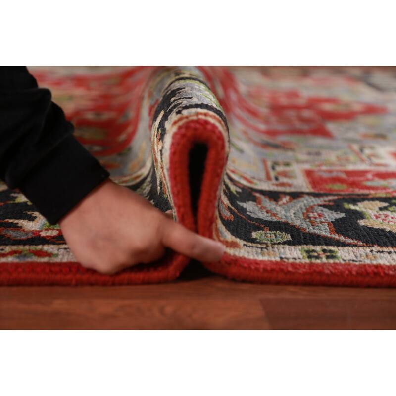 Red Heriz Serapi Indian Area Rug Handmade Wool Carpet - 8'0" x 9'9"