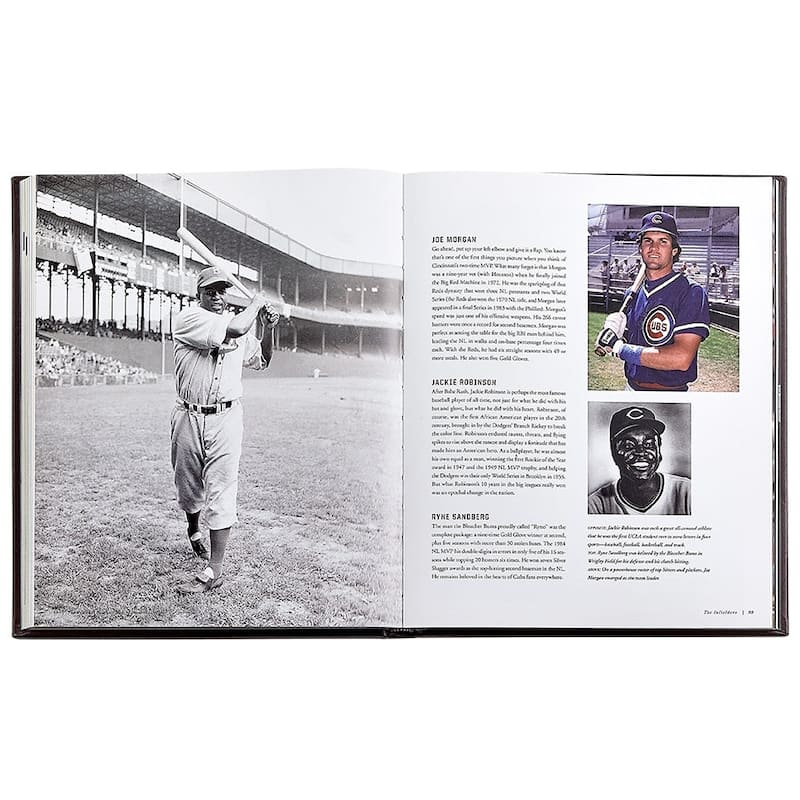 Graphic Image Baseball Hall of Fame Coffee Table Book, Leather, Tan