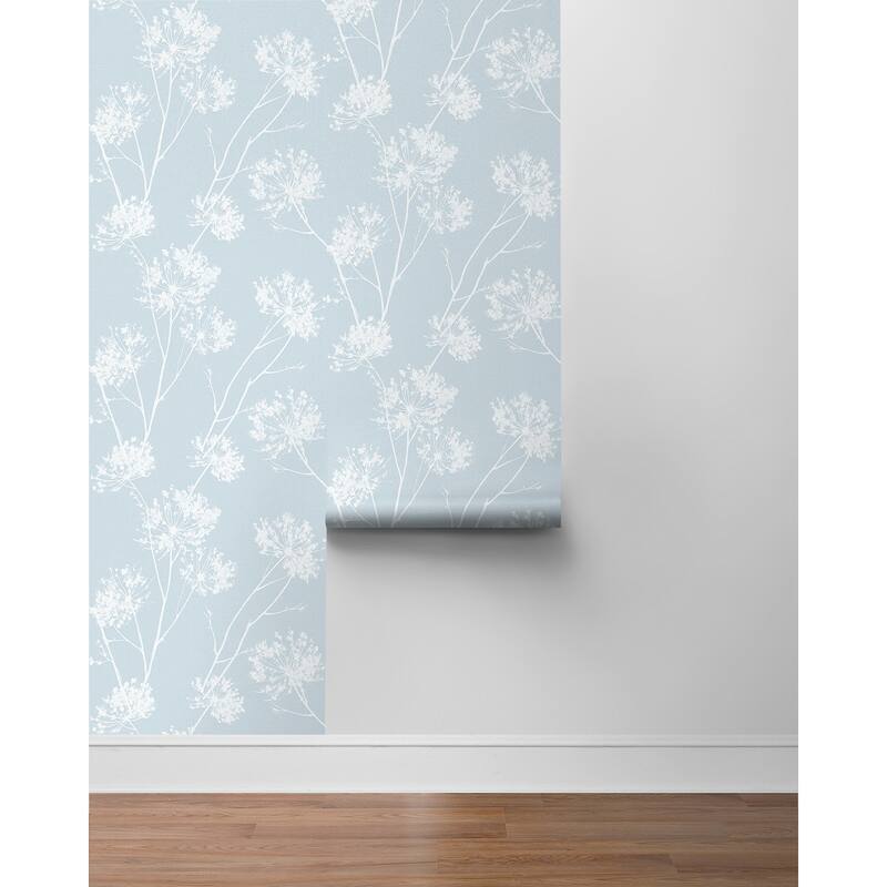 NextWall One O'Clocks Botanical Peel and Stick Removable Wallpaper