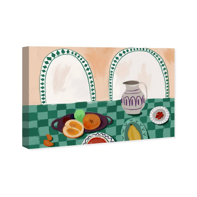 Wynwood Studio Canvas Food and Cuisine Fruit Snack Time Green and Tan Rustic Wall Art Canvas Print