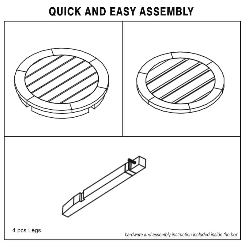 Cambridge Casual Alston Wood Outdoor Side Table
