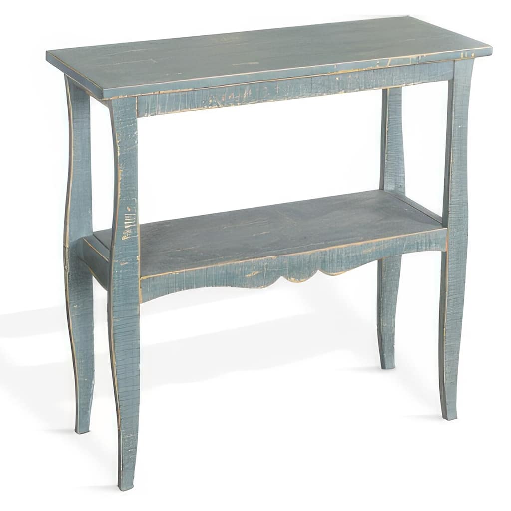 28 in. Seagrass Green Rectangle Wood End Table, Sturdy Build End Side Table for Living Rooms