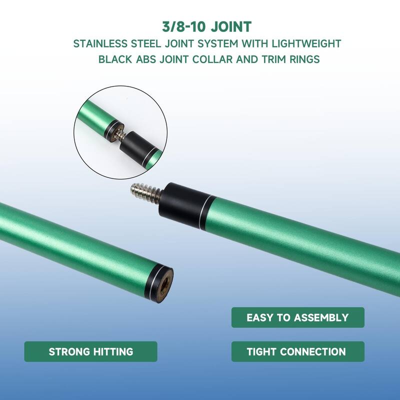 GSE™ Set of 4 Matte Fiberglass Graphite Composite Billiard Pool Cue Sticks. 58" 2-Piece Pool Cue Set for House or Commercial Use