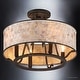 preview thumbnail 4 of 6, Luxury Moroccan Semi-Flush Ceiling Light, 11.5"H x 15.75"W, with Craftsman Style, Parisian Bronze Finish
