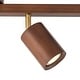 preview thumbnail 14 of 33, 4-Light Walnut Wood Grain Adjustable Linear Track Light 39.4in