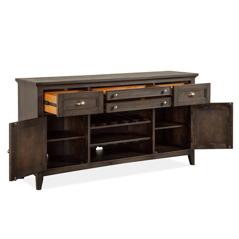 Magnussen Home Westley Falls Graphite Buffet - 66''W x 19''D x 36''H