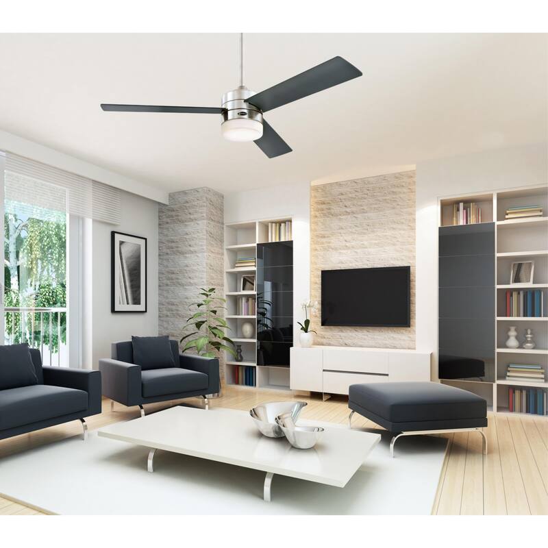 Westinghouse Lighting Alta Vista 52-Inch 3-Blade Indoor Ceiling Fan with Dimmable LED Light and Opal Frosted Glass