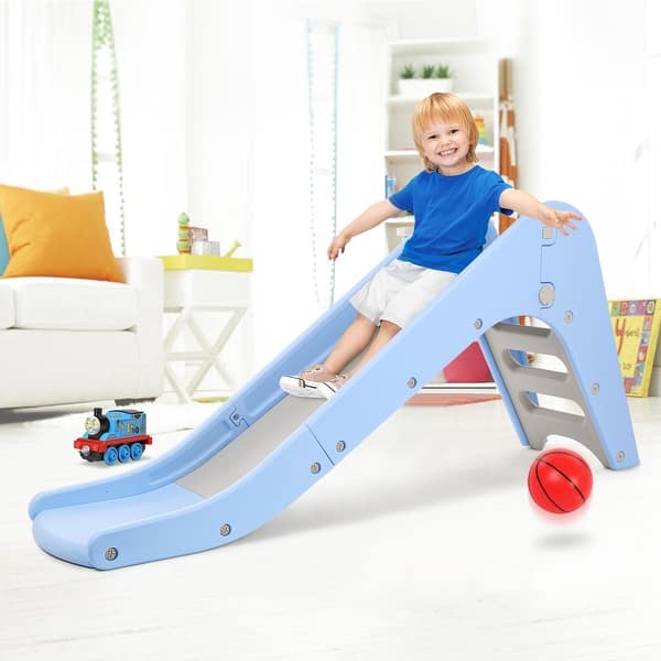 Shop Odoland Slides For Kids Slide Toddler With Basketball Hoop