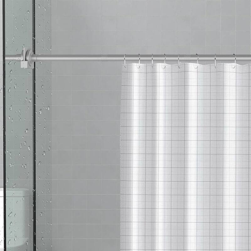 3156'' Brushed Nickel Adjustable Spring Shower Curtain Rods Silver