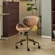 preview thumbnail 28 of 42, PU Curved Office Chair With Antique Bronze Base