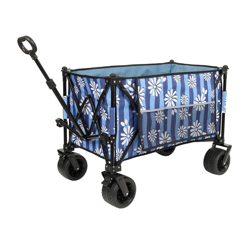 480 lb Capacity Foldable Garden Utility Wagon with Heavy-Duty Wheels