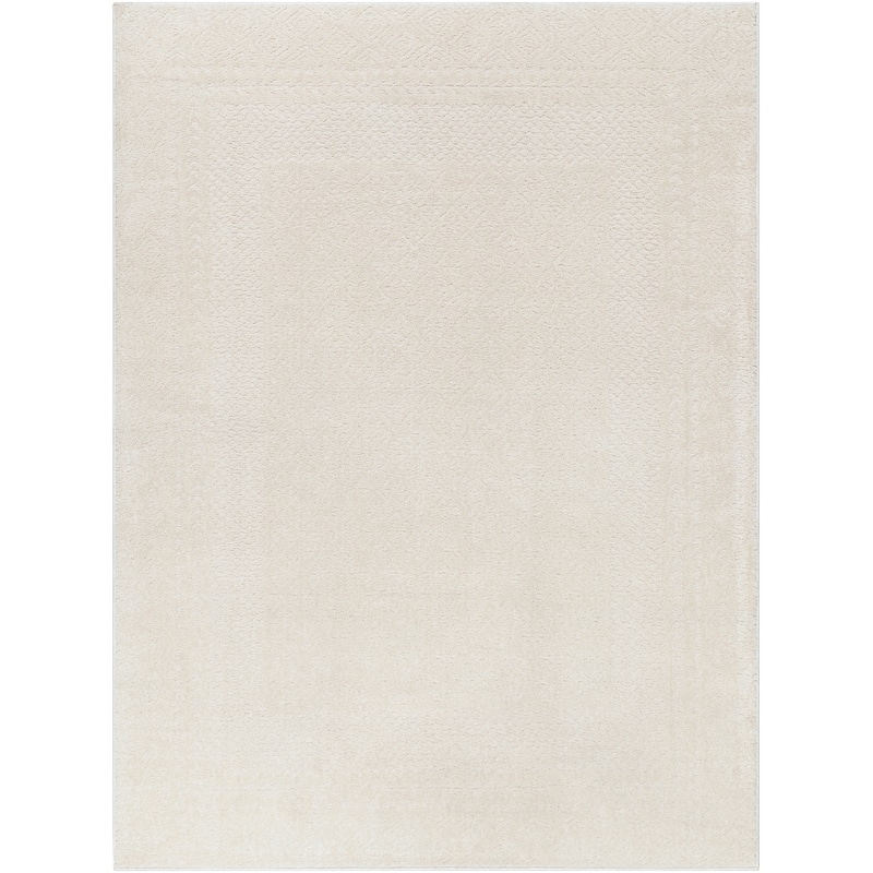 Livabliss Freud Bohemian Bordered Area Rug - 2' 8" x 7' 3" - Cream