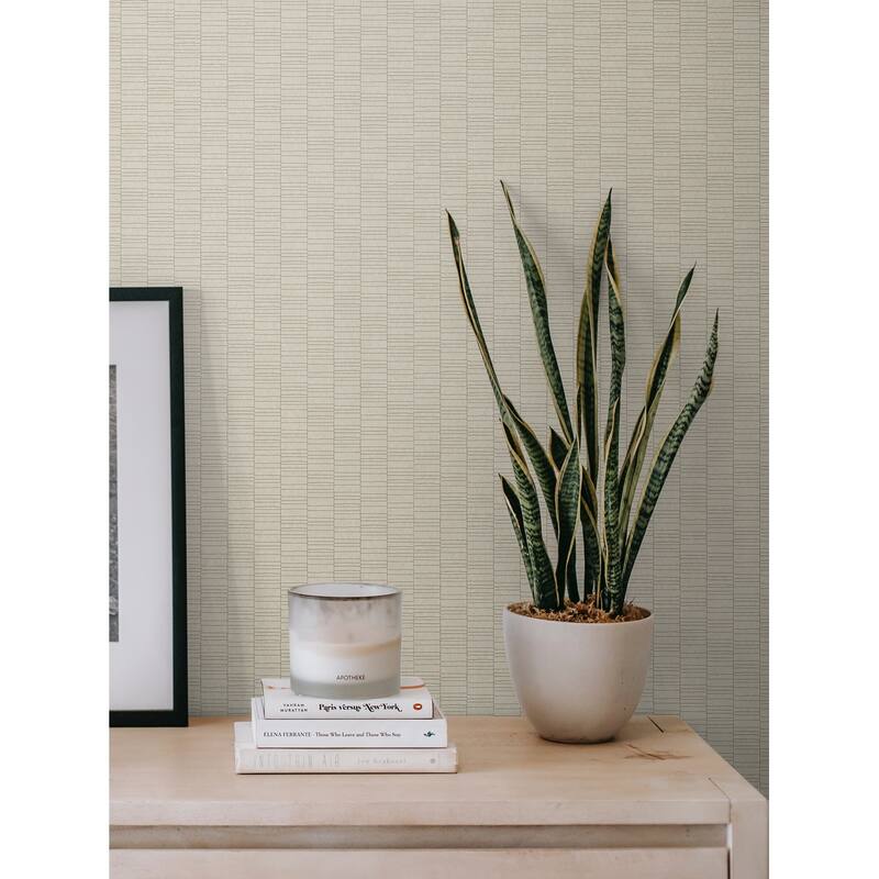 Seabrook Designs Deco Spliced Stripe Unpasted Wallpaper