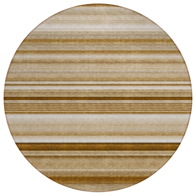 Machine Washable Indoor/ Outdoor Chantille Multi Stripe Rug