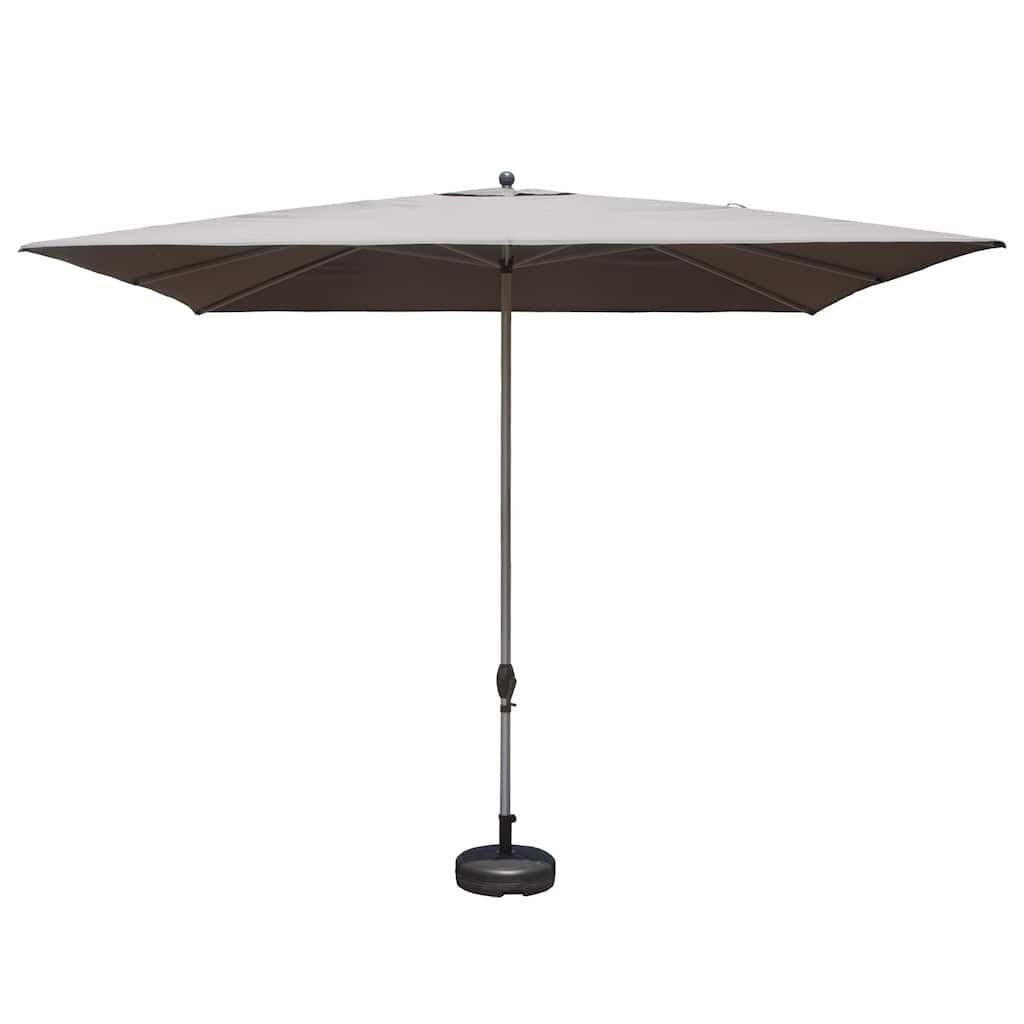 Crank Lift and Tilt Patio Umbrella with Wind Vent, Grey