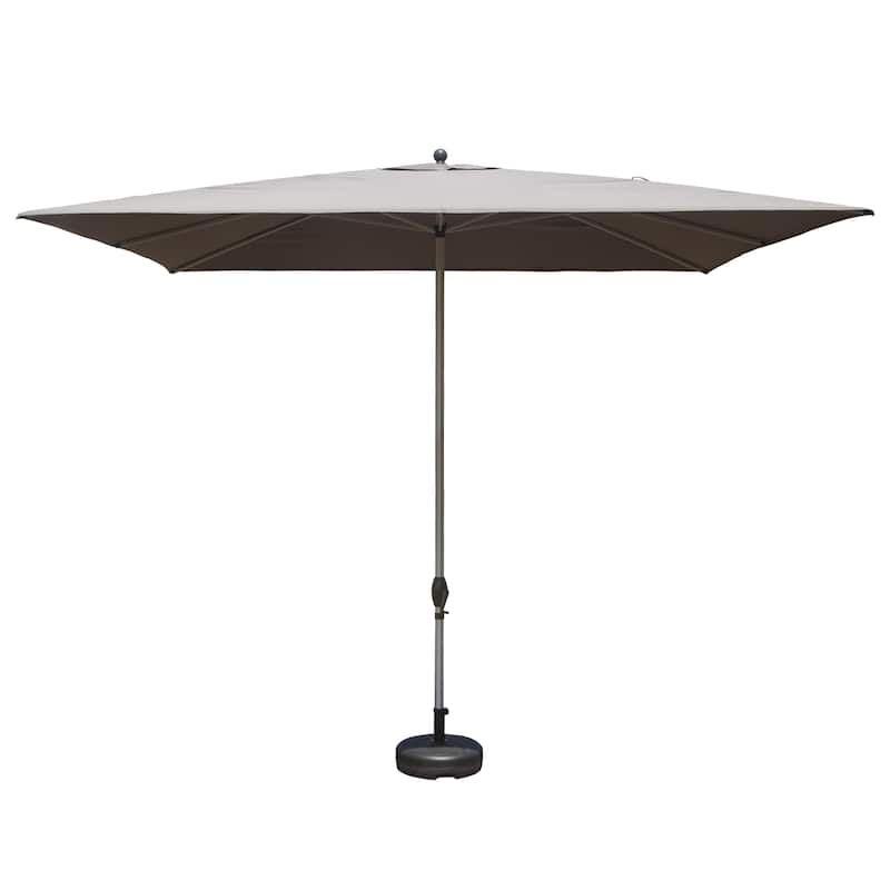 Crank Lift and Tilt Patio Umbrella with Wind Vent, Grey - Grey