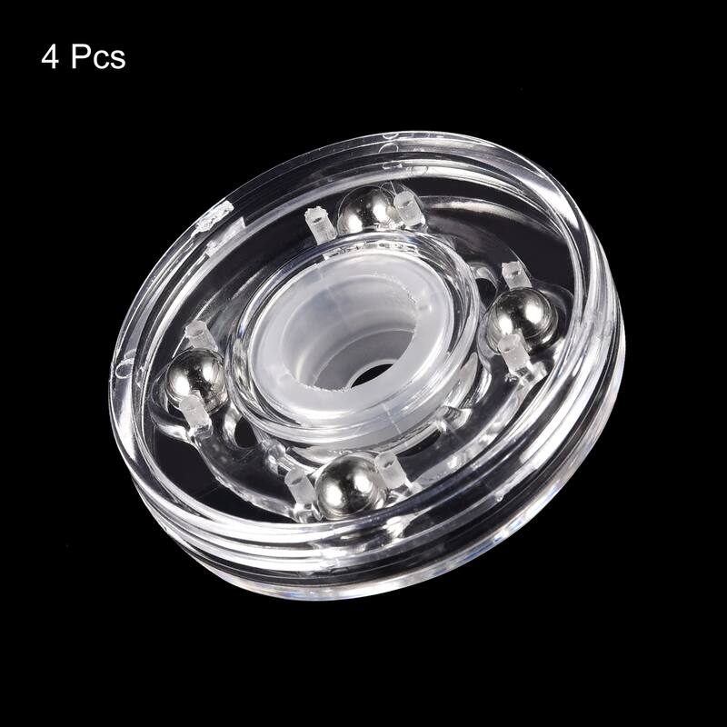 2inch Rotating Swivel Stand with Steel Ball Lazy Susan Base Turntable Clear 4Pcs