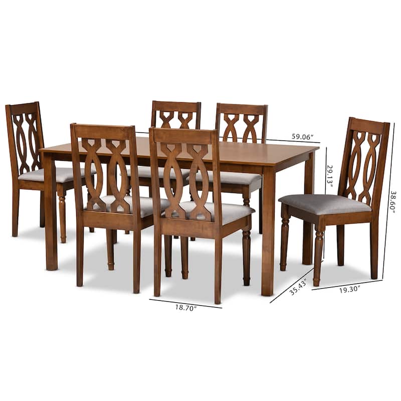 Cherese Modern and Contemporary 7-Piece Dining Set