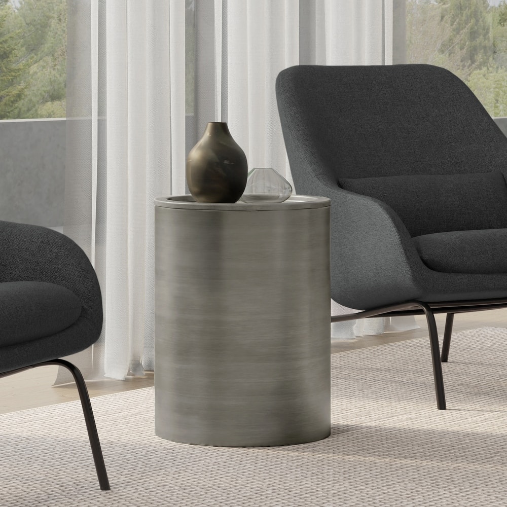 WYNDENHALL Ledger 16"Wide Industrial Metal Side Table & Fully Assembled