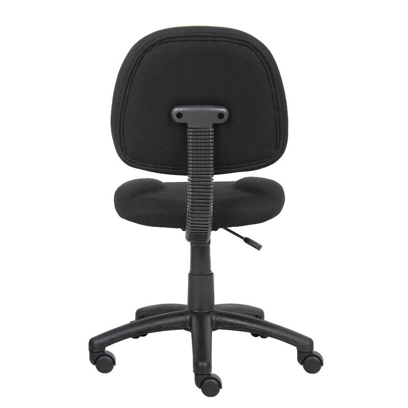 Jea Swivel Posture Chair, Contoured Seat and Back, Black Tweed, Wheels