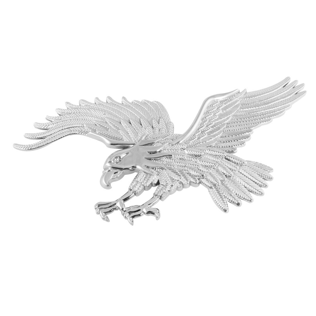 Shop Unique Bargains Car Auto Flying Eagle Shaped Design Sticker Silver Tone Overstock 18350604