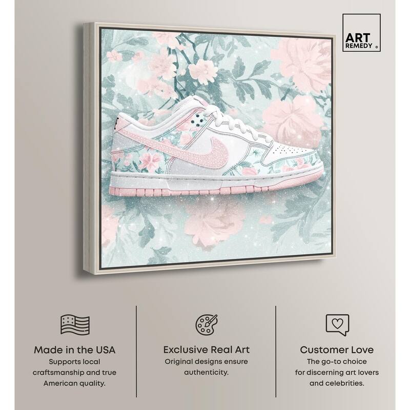 Dainty Floral Sneaker Canvas by Art Remedy