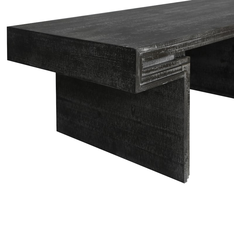 Vintage Industrial Coffee Table Premium Reclaimed Wood Texture Rectangular Design