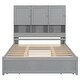 preview thumbnail 7 of 16, Queen Size Platform Bed with Storage Headboard and 4 Drawers