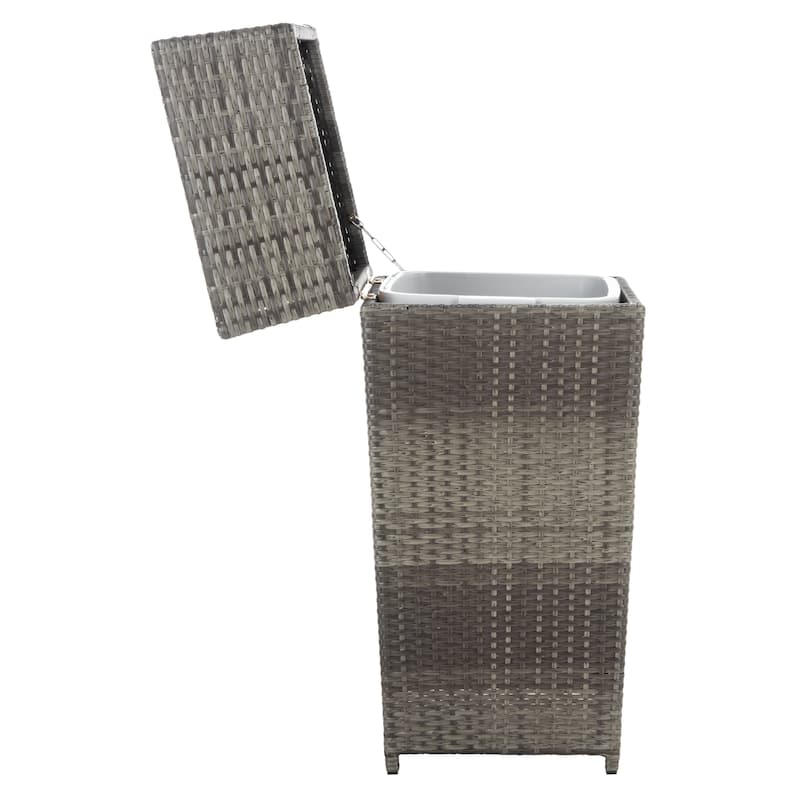 SAFAVIEH Outdoor Mazeli Trash Bin (Fully Assembled)