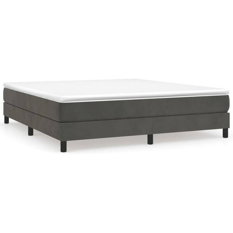 vidaXL Bed Frame Box Spring Platform Bed with Mattress for Bedroom Velvet