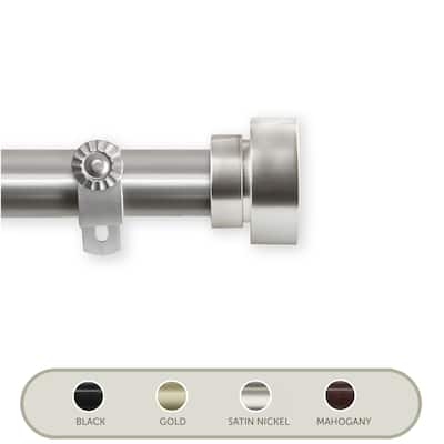 1 Inch Curtain Rod with Luxurious Finials, Designer-Inspired Steel Build for an Elegant Statement in Any Room - 170