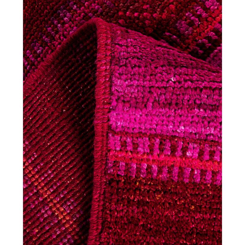 Overdyed One-of-a-Kind Hand-Knotted Area Rug - Purple - 4' 1" x 6' 1"