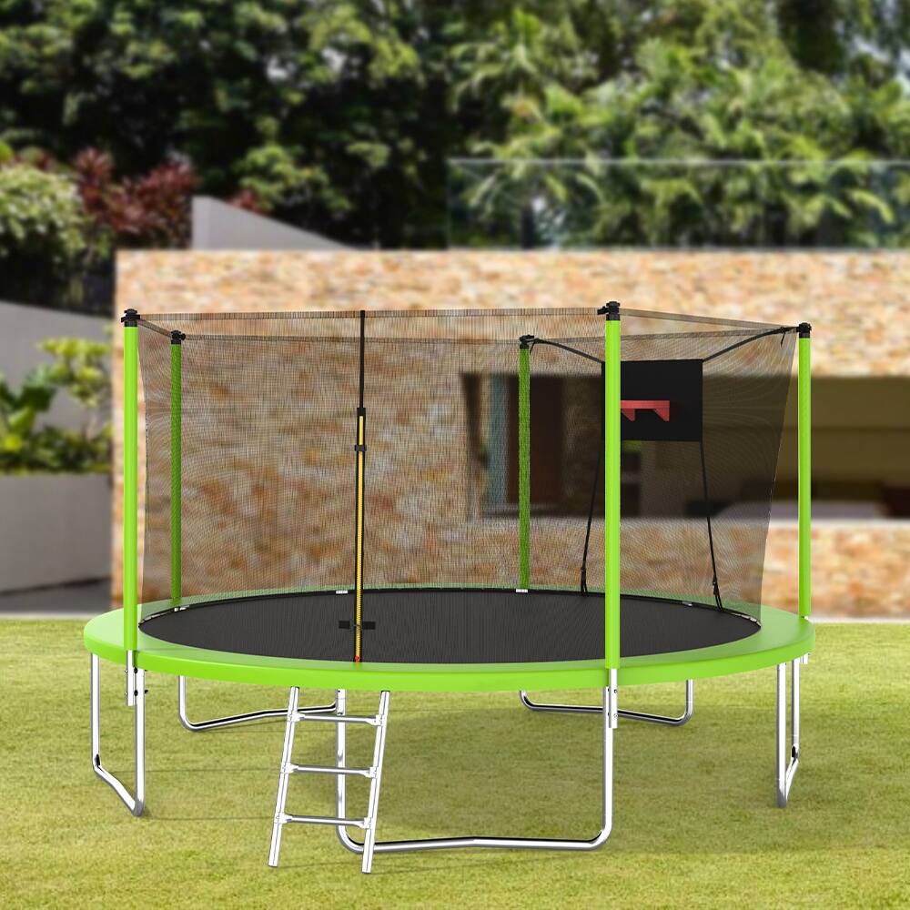 14 ft. Outdoor Trampoline for Kids and Adults, 1323 lbs, ASTM Approved