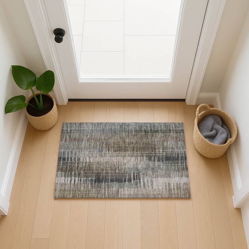 Machine Washable Indoor/ Outdoor Contemporary Aaron Chantille Rug