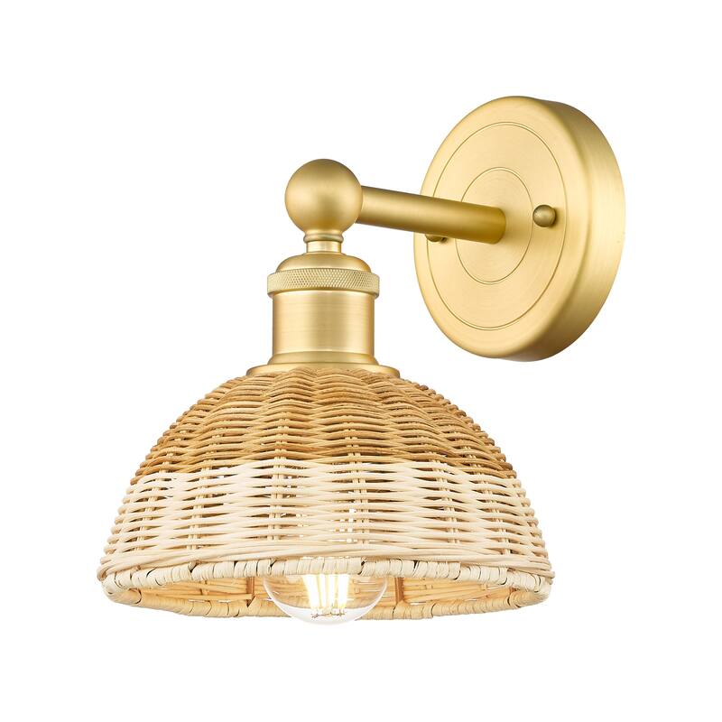 Innovations Lighting Endless Possibilities Edison - Bristol Natural II - 1 Light 8" Sconce - Satin Gold/Natural
