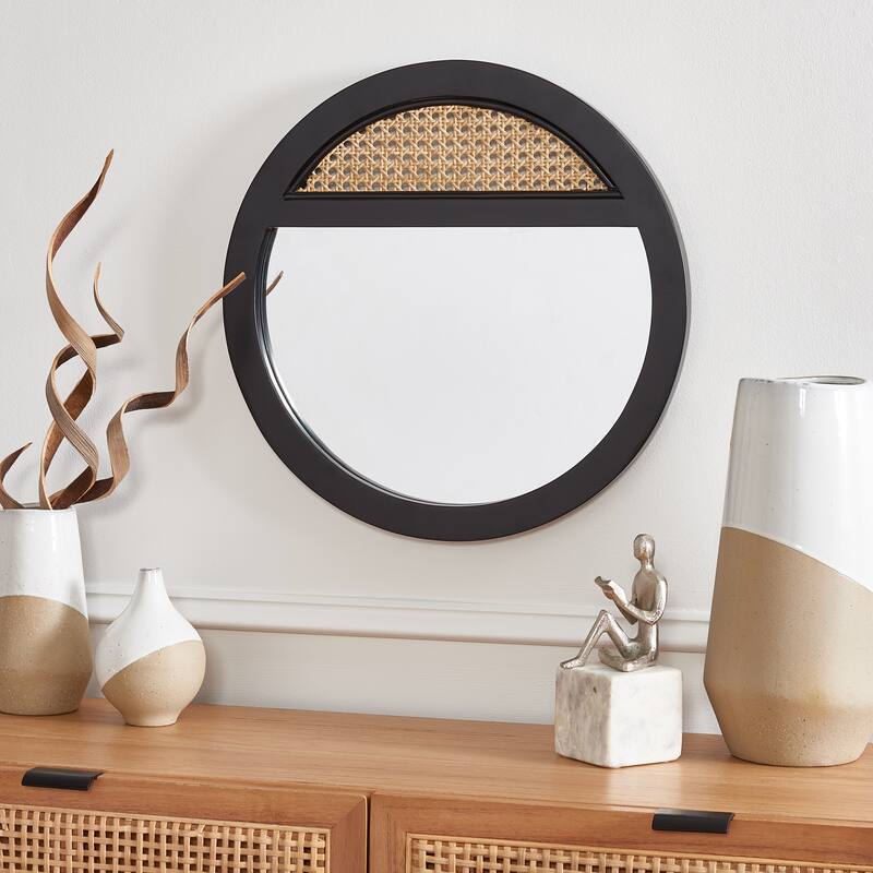 SAFAVIEH Ryann 18" Mirror - 18" W x 1" D x 18" H - Black - 18Wx1Dx18H