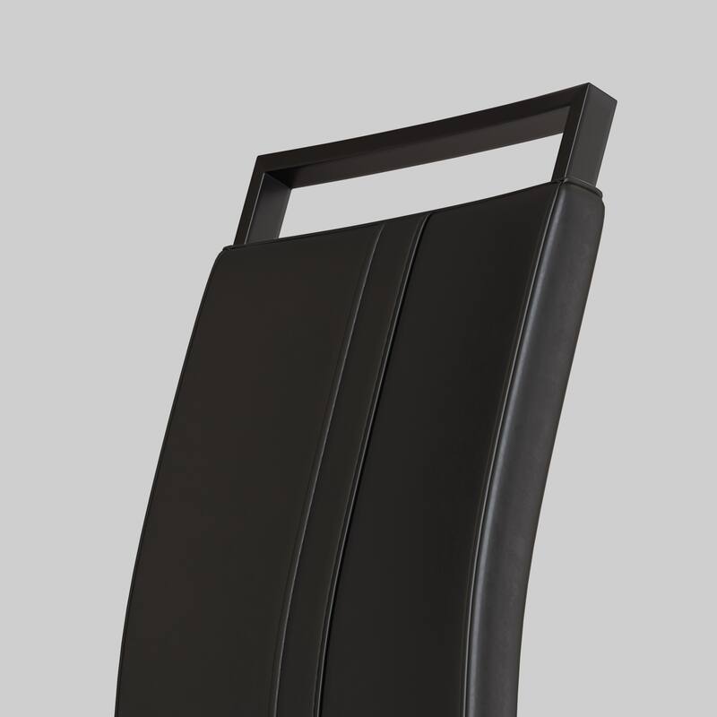 High Back Upholstered Side Chair with C-shaped Tube