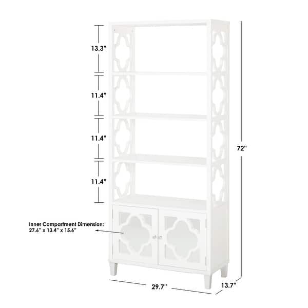 dimension image slide 1 of 2, Lifestorey Broadway Mirrored Bookcase