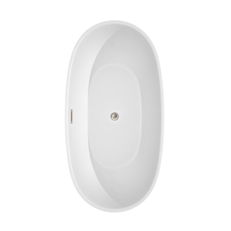 Wyndham Collection Juno 63-inch White Freestanding Soaking Bathtub