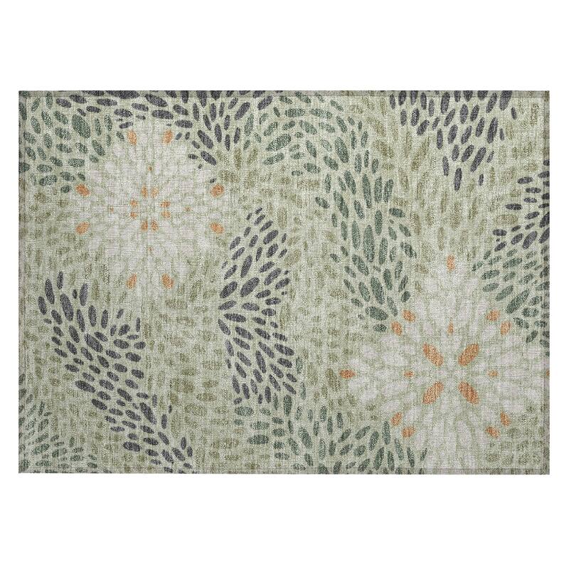 Machine Washable Indoor/ Outdoor Modern Genoa Chantille Rug