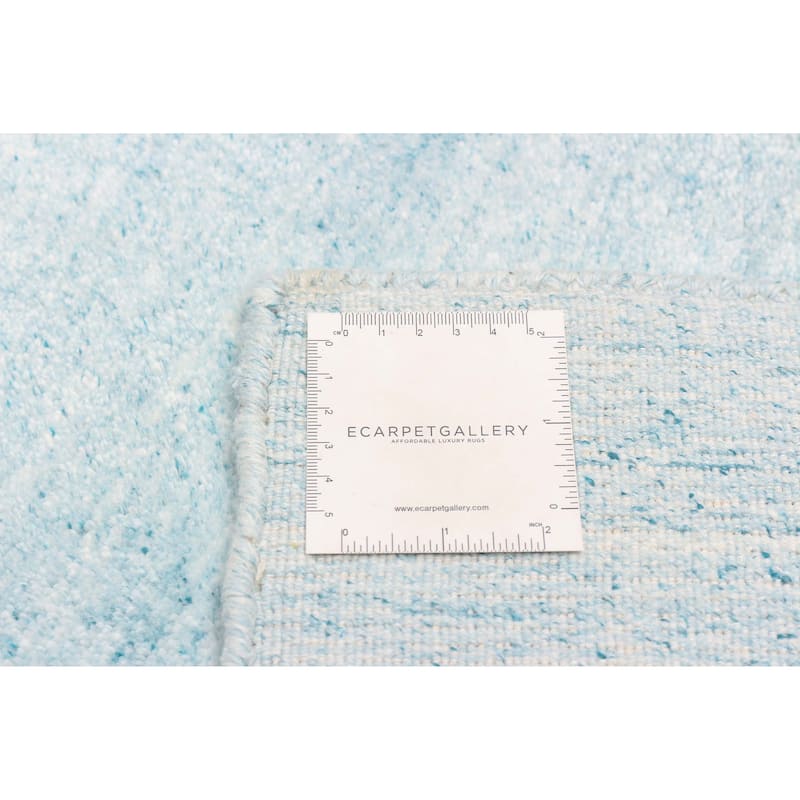 ECARPETGALLERY Hand-knotted Kashkuli Gabbeh Blue Wool Rug - 2'7 x 12'0