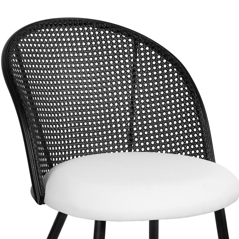 Modern Upholstered Rattan Dining Chairs Set of 2/4