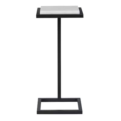 White Martini End Table - 8"D x 10"W x 23"H
