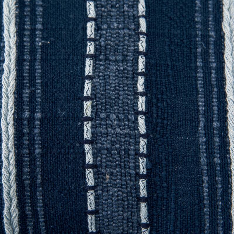 Rizzy Home Embroidered Blue Stripe Throw Pillow Cover