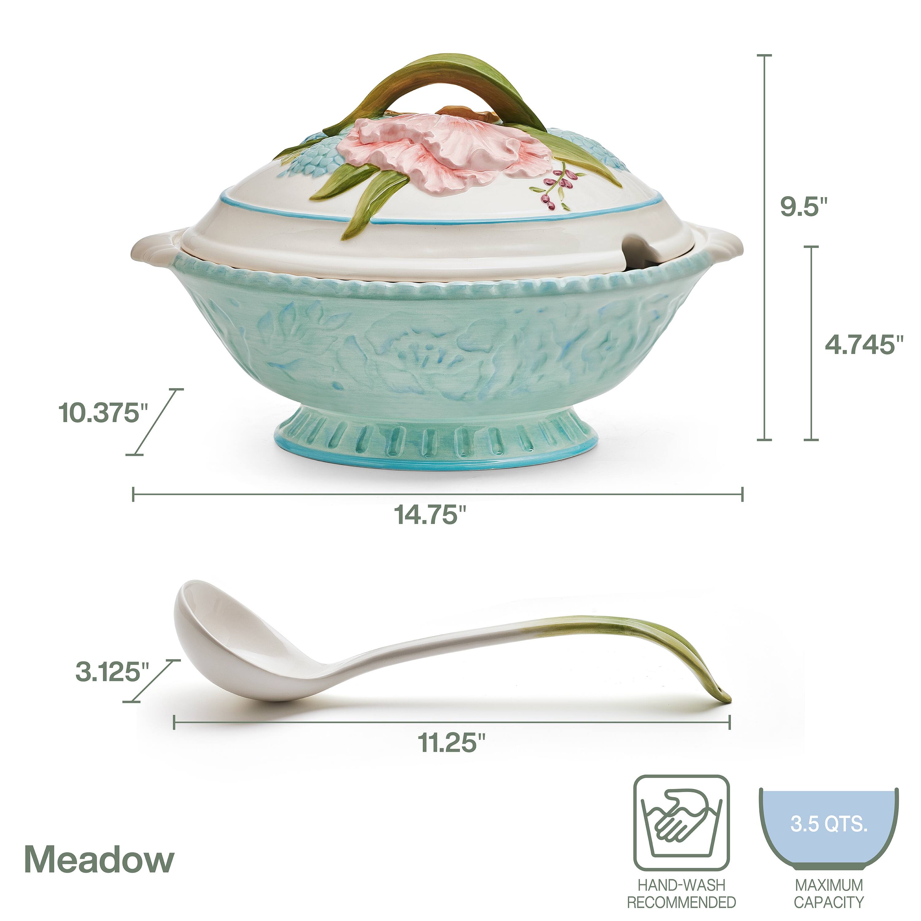 Fitz and Floyd Meadow Soup Tureen W Ladle Bed Bath & Beyond 39986601